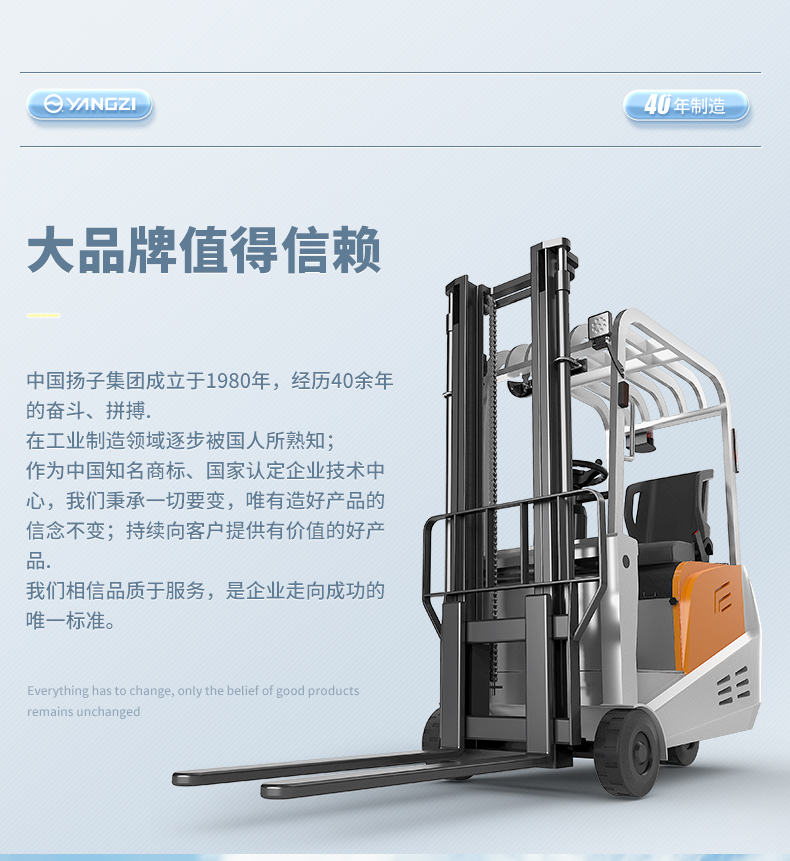 揚(yáng)子堆高車 CPD15A三支點座駕式(圖1)